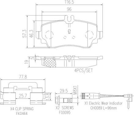 Brembo P50047N - Тормозные колодки, дисковые, комплект autosila-amz.com