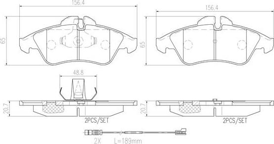 Brembo P50080N - Тормозные колодки, дисковые, комплект autosila-amz.com