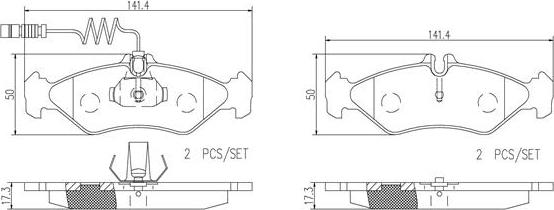 Brembo P50081N - Тормозные колодки, дисковые, комплект autosila-amz.com