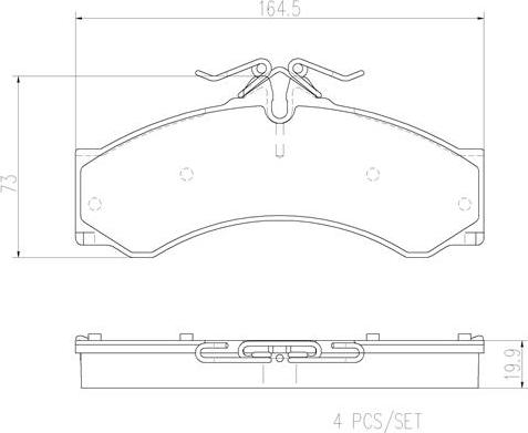 Brembo P50088N - Тормозные колодки, дисковые, комплект autosila-amz.com