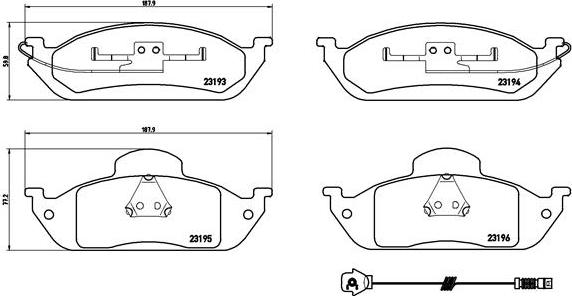 Brembo P 50 039 - Тормозные колодки, дисковые, комплект autosila-amz.com