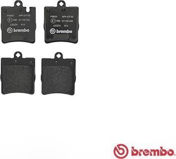 Brembo P 50 033 - Колодки тормозные дисковые задн. MERCEDES-BENZ C-CLASS (W203) 05/00-08/07 / MERCEDES-BENZ C-CLASS Co autosila-amz.com