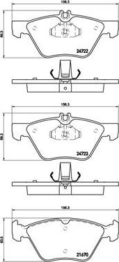 Brembo P 50 075 - Колодки тормозные дисковые передн. MERCEDES-BENZ E-CLASS (W211) 03/02-03/09 / MERCEDES-BENZ E-CLASS autosila-amz.com