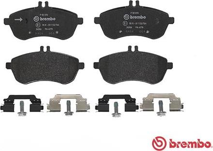 Brembo P 50 070 - Колодки тормозные дисковые передн. MERCEDES-BENZ (BBDC) C-CLASS (W204) 01/08-> / MERCEDES-BENZ C-CL autosila-amz.com