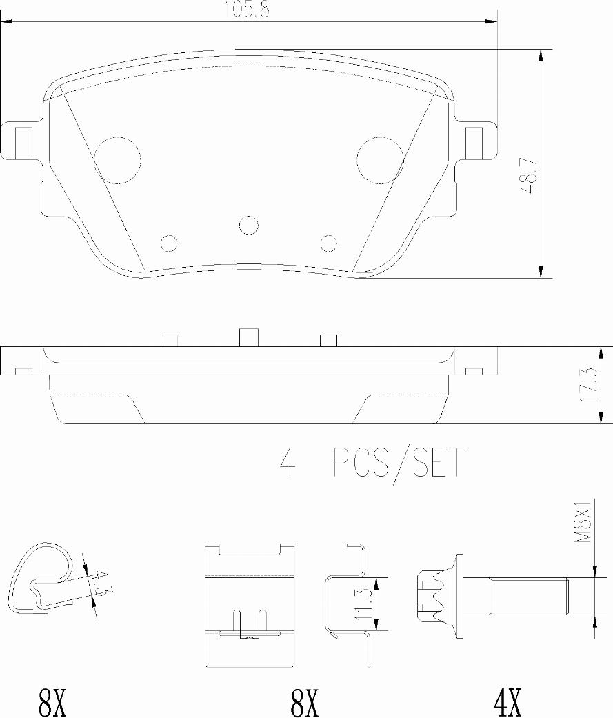 Brembo P50151N - Тормозные колодки, дисковые, комплект autosila-amz.com