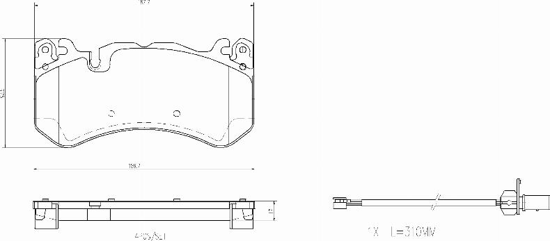 Brembo P 50 164 - Тормозные колодки, дисковые, комплект autosila-amz.com