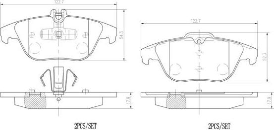 Brembo P50104N - Тормозные колодки, дисковые, комплект autosila-amz.com