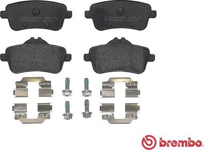 Brembo P 50 100 - Колодки тормозные дисковые задн. MERCEDES-BENZ GL-CLASS (X166) 07/12-> / MERCEDES-BENZ GLE (W166) 04 autosila-amz.com