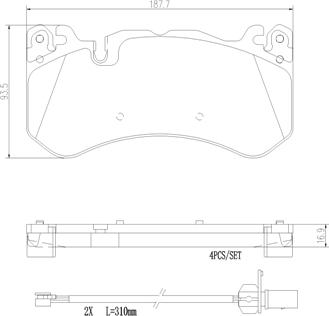 Brembo P50127N - Тормозные колодки, дисковые, комплект autosila-amz.com