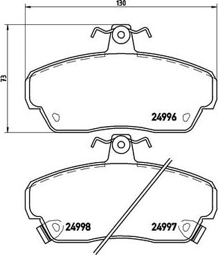 Unipart GBP0324AF - Тормозные колодки, дисковые, комплект autosila-amz.com