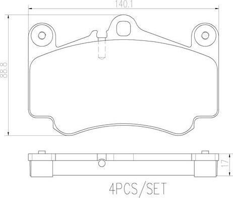 Brembo P65011N - Тормозные колодки, дисковые, комплект autosila-amz.com