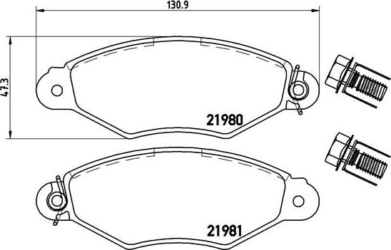 Brembo P 61 098 - Тормозные колодки, дисковые, комплект autosila-amz.com