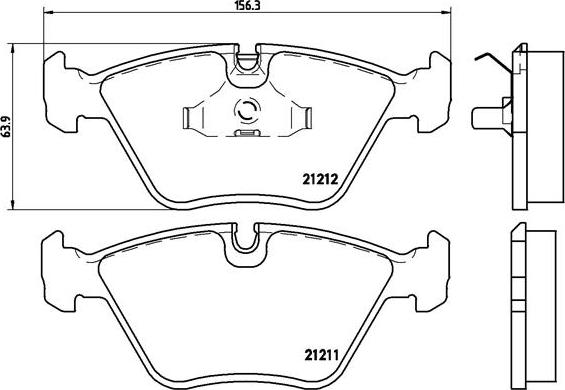 Brembo P 61 049 - Колодки тормозные дисковые передн. AUDI 100 (44, 44Q, C3) 08/82-07/91 / AUDI 100 Avant (44, 44Q, C3 autosila-amz.com