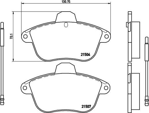 Brembo P 61 046 - Тормозные колодки, дисковые, комплект autosila-amz.com