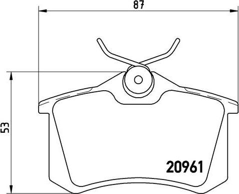 Brembo P 61 088 - Тормозные колодки, дисковые, комплект autosila-amz.com