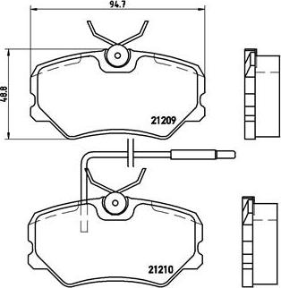 Brembo P 61 035 - Тормозные колодки, дисковые, комплект autosila-amz.com