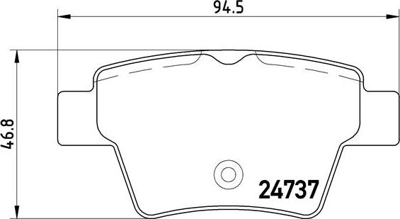 Brembo P 61 100 - Тормозные колодки, дисковые, комплект autosila-amz.com