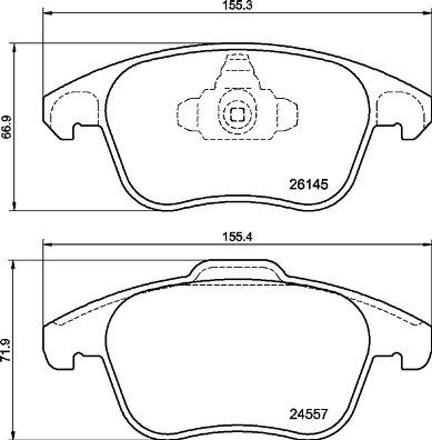 Brembo P 61 136 - Тормозные колодки, дисковые, комплект autosila-amz.com