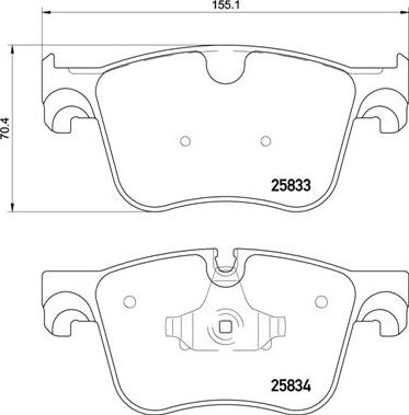 Brembo P 61 123 - Тормозные колодки, дисковые, комплект autosila-amz.com