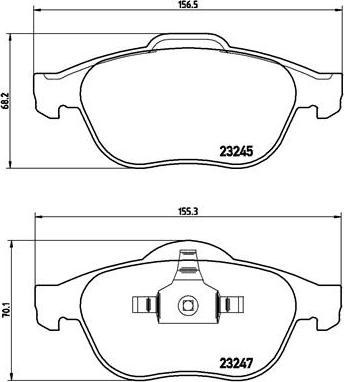 Brembo P 68 040 - Тормозные колодки, дисковые, комплект autosila-amz.com