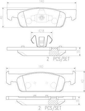 Brembo P68059N - Тормозные колодки, дисковые, комплект autosila-amz.com