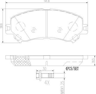 Brembo P68067N - Тормозные колодки, дисковые, комплект autosila-amz.com