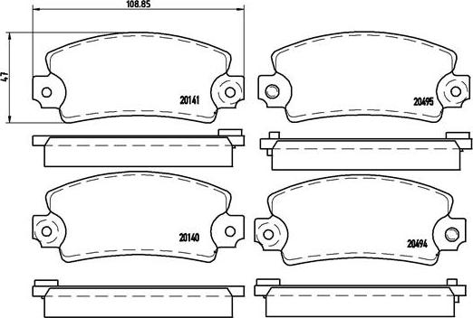 Brembo P 68 001 - Тормозные колодки, дисковые, комплект autosila-amz.com