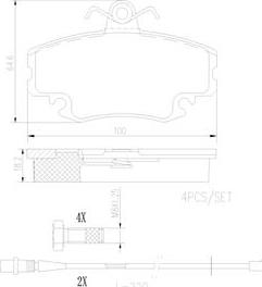 Brembo P68008N - Тормозные колодки, дисковые, комплект autosila-amz.com