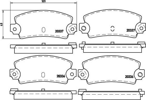 Brembo P 68 002 - Тормозные колодки, дисковые, комплект autosila-amz.com