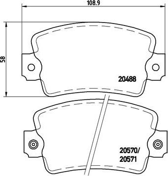 Brembo P 68 007 - Тормозные колодки, дисковые, комплект autosila-amz.com