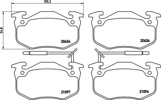 Brembo P 68 015 - Тормозные колодки, дисковые, комплект autosila-amz.com