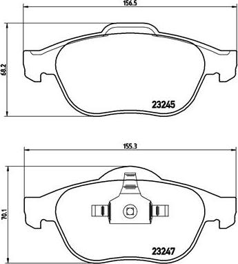 Brembo P 68 030 - Тормозные колодки, дисковые, комплект autosila-amz.com