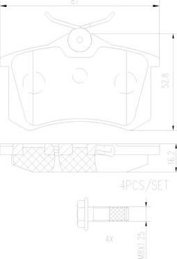 Brembo P68024N - Тормозные колодки, дисковые, комплект autosila-amz.com