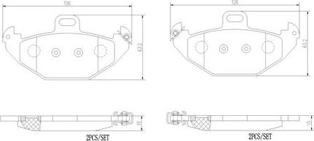 Brembo P 68 021 - Тормозные колодки, дисковые, комплект autosila-amz.com