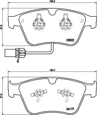 Woking P12713.02 - Тормозные колодки, дисковые, комплект autosila-amz.com