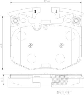 Brembo P06099N - Тормозные колодки, дисковые, комплект autosila-amz.com