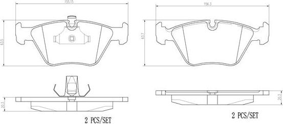 Brembo P06042N - Тормозные колодки, дисковые, комплект autosila-amz.com