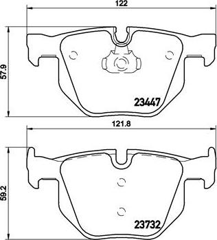 Brembo P 06 056 - Тормозные колодки, дисковые, комплект autosila-amz.com