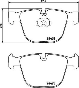 Brembo P 06 050 - Тормозные колодки, дисковые, комплект autosila-amz.com