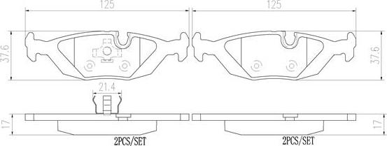 Brembo P06009N - Тормозные колодки, дисковые, комплект autosila-amz.com