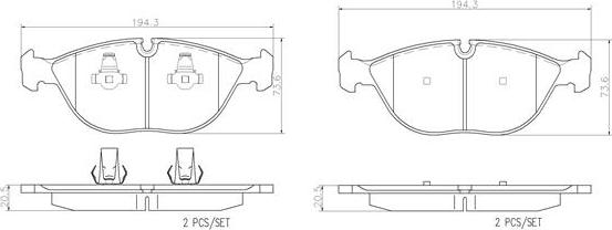 Brembo P06019N - Тормозные колодки, дисковые, комплект autosila-amz.com