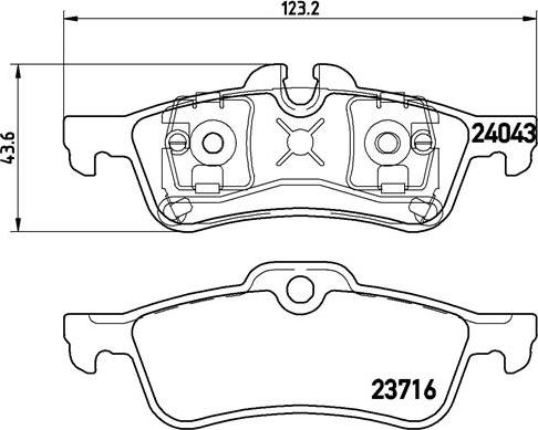 Brembo P 06 032 - Тормозные колодки, дисковые, комплект autosila-amz.com