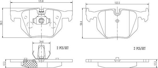 Brembo P06029N - Тормозные колодки, дисковые, комплект autosila-amz.com