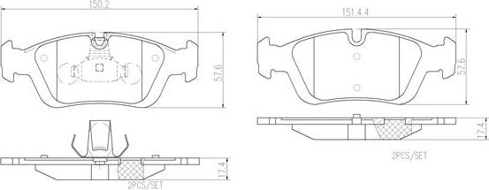 Brembo P06024N - Тормозные колодки, дисковые, комплект autosila-amz.com