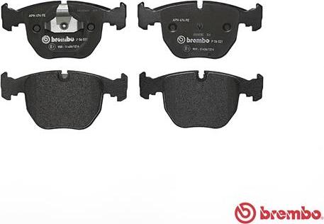 Brembo P 06 021 - Колодки тормозные дисковые передн. BMW 5 (E39) 09/95-07/03 / BMW 5 Touring (E39) 09/96-05/04 / BMW 7 (E38) 06/94-11/01 / BMW X3  autosila-amz.com