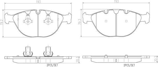 Brembo P06028N - Тормозные колодки, дисковые, комплект autosila-amz.com