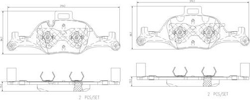 Brembo P06107N - Тормозные колодки, дисковые, комплект autosila-amz.com