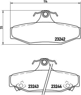 Brembo P 15 004 - Тормозные колодки, дисковые, комплект autosila-amz.com