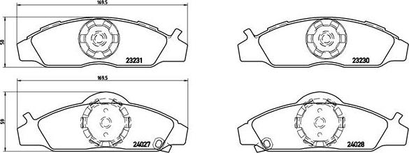 Brembo P 15 008 - Тормозные колодки, дисковые, комплект autosila-amz.com