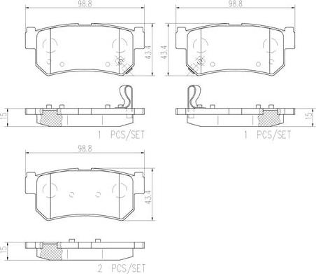 Brembo P15010N - Тормозные колодки, дисковые, комплект autosila-amz.com